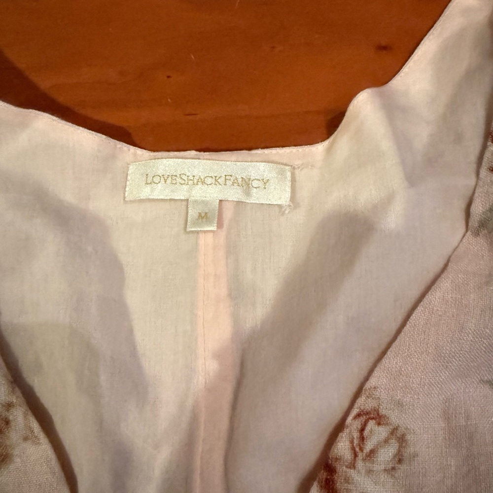 LoveShackFancy Lena dress in pink canopy blush floral print - Picture 7 of 8